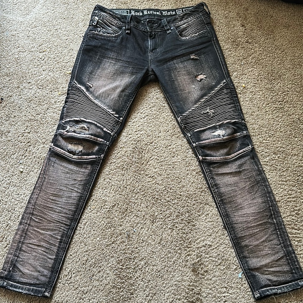 Rock revival moto jeans